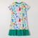 Summer new European and American childrens clothing dress short-sleeved European and American skirt print girls dress