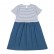 Girls dress summer new European and American childrens dress striped short sleeve childrens clothing dress