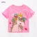 Girls T-shirt European and American style summer new childrens clothing T-shirt knit cotton short-sleeved children