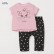 European and American childrens wear summer new childrens clothing set cartoon short-sleeved cotton girls suit suit