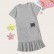 Summer new European and American childrens clothing dress short-sleeved childrens skirt cotton printing childrens