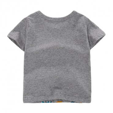 European and American childrens clothing summer new boys t-shirt knit cotton short-sleeved cartoon children T-shirt