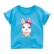 Child T-shirt summer new European and American childrens clothing girls T-shirt knit print short sleeve children