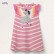 Child skirt summer new European and American childrens clothing color matching striped girl dress knit children skirt