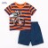 Tong suit Europe and the United States children Zhang summer new children suit print striped boys set