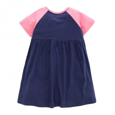 Childrens dress Europe and the United States childrens clothing summer new girl dress cotton short sleeve childrens