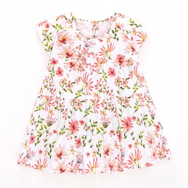 Girl skirt European and American childrens clothing summer new childrens dress cotton short-sleeved girl dress