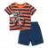 Tong suit Europe and the United States children Zhang summer new children suit print striped boys set