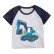 Child t-shirt European and American childrens clothing summer new childrens short-sleeved T-shirt cotton contrast