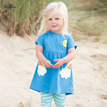 Childrens clothing dress Europe and the United States childrens clothing summer new womens dress cotton