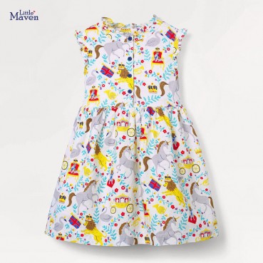 Girls dresses Europe and the United States childrens clothing summer new childrens skirt sleeveless cotton