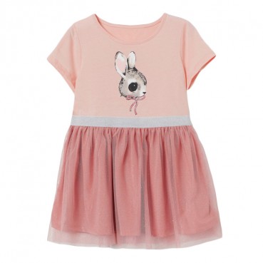 Childrens dress Europe and the United States childrens clothing summer new girl dress cotton short sleeve childrens