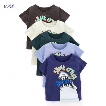 Summer children t-shirt European and American childrens clothing boys t-shirt cotton round neck short-sleeved