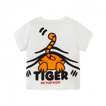 Childrens clothing manufacturers direct children T-shirt 2021 new boys card printing baby T-shirt