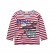 Childrens baby compassion girl Korean version of the bottom shirt spring and autumn new cartoon boat striped