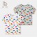 Childrens clothing 2021 summer new childrens clothing children full print dinner short-sleeved baby top short sleeve