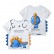 Factory direct childrens clothing 2021 new stereo dinosaur tops children short-sleeved T-shirt boys