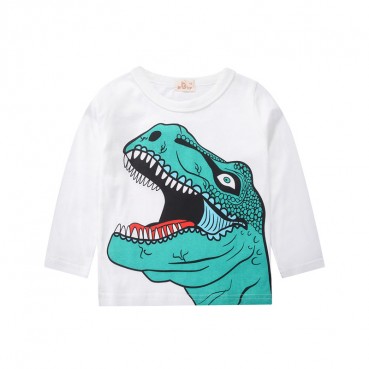 Korean childrens pullover shirt baby girls bottoming shirt spring and autumn new boys long sleeve T-shirt tide