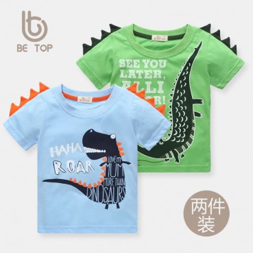 Factory direct childrens clothing 2021 new two sets two-piece cotton children short-sleeved T-shirt