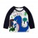 Childrens clothing Korean version of the autumn children dinosaur plug-in boys long sleeve T-shirt cotton bottoming