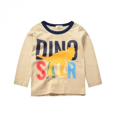 2021 childrens pullover baby girl Korean version of the bottom shirt spring and autumn new cartoon boys long-sleeved