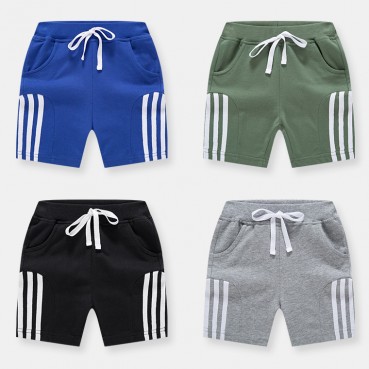 2021 new summer new product childrens shorts three bar mens five pants casual cotton trousers manufacturers