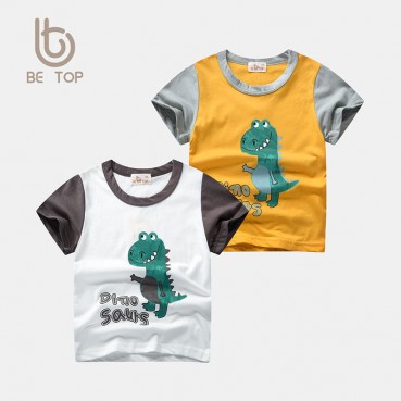 Childrens clothing wholesale factory direct childrens short-sleeved T-shirt cotton 2021 summer boy Korean version of