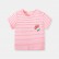 Childrens clothing childrens short-sleeved t-shirt striped Korean girl baby top thin section baby summer dress