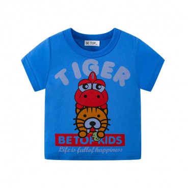 Childrens clothing manufacturers direct children T-shirt 2021 new boys card printing baby T-shirt