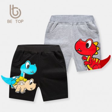 2021 new summer boys three-dimensional cartoon shorts childrens five pants dinosaur underlying pure cotton tide