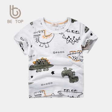 Childrens clothing 2021 new childrens summer summer summer boys short-sleeved T-shirt baby half-sleeved printing