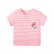 Childrens clothing childrens short-sleeved t-shirt striped Korean girl baby top thin section baby summer dress