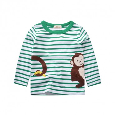 Boys striped long-sleeved T-shirt spring childrens bottoming shirt baby Korean top shirt