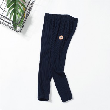 Spot summer sports children childrens trousers solid color cotton trousers in the waist leggings childrens trousers