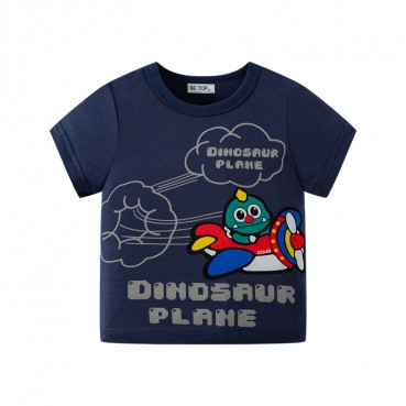 2021 new childrens wear wholesale summer Korean childrens short-sleeved T-shirt Chinese child cartoon shirt mens