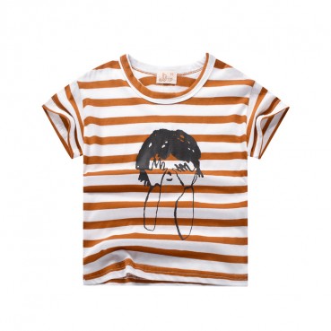 2021 boys and summer childrens clothing boys t-shirt striped baby clothes children short sleeves