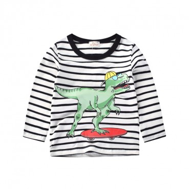 Boys striped long-sleeved T-shirt spring childrens bottoming shirt baby Korean top shirt