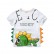 Factory direct childrens clothing 2021 new stereo dinosaur tops children short-sleeved T-shirt boys