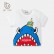 2021 new summer boys cartoon shark top children short-sleeved T-shirt baby sweatshirt manufacturers direct