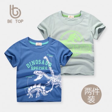 Factory direct childrens clothing 2021 new two sets two-piece cotton children short-sleeved T-shirt