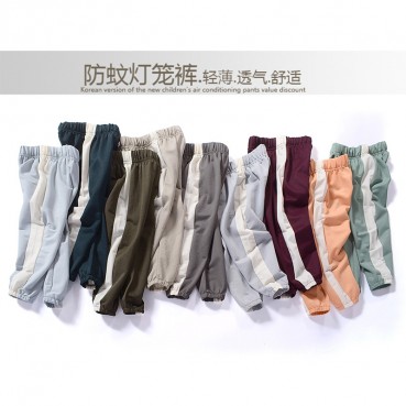 Summer new childrens trousers childrens sports anti-mosquito pants summer thin section long pants air conditioning