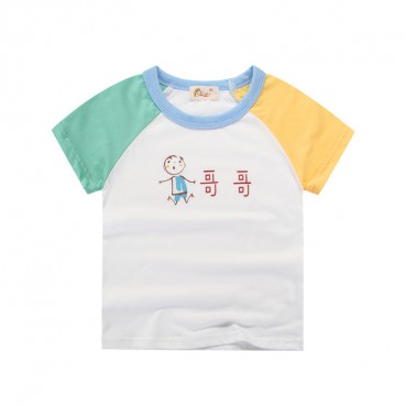 2021 childrens wear summer new children T-shirt cotton boys short-sleeved baby top factory direct sales