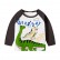 Childrens clothing Korean version of the autumn children dinosaur plug-in boys long sleeve T-shirt cotton bottoming