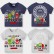 2021 childrens wear summer children short-sleeved T-shirt cotton boys cartoon before and after printing baby baby