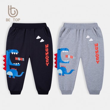 2021 new product childrens clothing autumn boys sports pants childrens dinosaur casual baby long pants factory