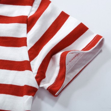 Factory direct 2021 childrens wear wholesale summer Korean version of the new cotton striped childrens short-sleeved