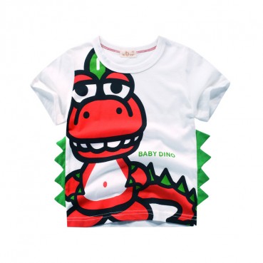 2021 childrens wear wholesale Korean version of summer boy dinosaur half-sleeved childrens summer short-sleeved