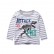 Childrens baby compassion girl Korean version of the bottom shirt spring and autumn new cartoon boat striped