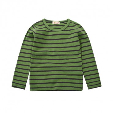 2021 childrens clothing wholesale factory direct Korean version of spring childrens elastic striped boys long sleeve