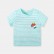 Childrens clothing childrens short-sleeved t-shirt striped Korean girl baby top thin section baby summer dress